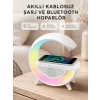 Kablosuz Şarjlı Bluetooth Hoparlör ve Gece Lambası – NFC, FM Radyo, RGB Işık