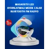Kablosuz Şarjlı Dijital Saat RGB Işıklı Bluetooth Hoparlör Çok Fonksiyonlu