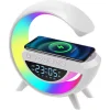 KABLOSUZ ŞARJLI HOPARLÖR SPEAKER G KASA RGB IŞIKLI SAAT FM RADIO ALARM BT USB TF AUX (5047)