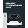 Kablosuz Titreşimli Oyun Kolu – PS4 Uyumlu Ergonomik Tasarım ve Uzun Pil Ömrü