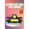 Kafa Lambası Çalışma Işığı Kafa Feneri Şarjlı Mıknatıslı Fenerli