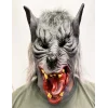 Kafaya Tam Geçmeli Lateks Dil Çıkaran Mavi Gözlü Kurt Maskesi (5047)
