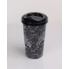 Kahve Bardağı - Kapaklı Desenli 650ML