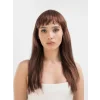 Kahve Renk Uzun Düz Parti Peruğu - Uzun Kahverengi Peruk
