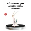 Kalemlik ve Telefon Standlı Masa Lambası – Kısılabilir LED Işık, Göz Dostu Tasarım