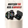 Kaliteli Akıllı Saat ve Kaliteli Bluetooth Kulaklık ANC Özelliği Uzun Pil Ömrü