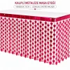 Kalpli Metalize Masa Eteği Kırmızı 75x300 cm (5047)