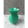 Kalpli Turkuaz Dekoratif Vazo 24 cm Modern Şık Tasarım