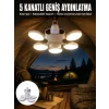 Kamp Lambası Işıldak Beyaz Işık Güneş Enerjili Solar Aydınlatma 5 Kanatlı Katlanabilir Yeni Nesil