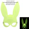 Karanlıkta Parlayan Fosforlu Tavşan Maskesi – Glow Bunny Masquerade Maske (32x22 cm)