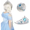 Karlar Ülkesi Elsa Mavi Kalpli Taç ve Mavi Asa Seti Çocuk Boy (5047)