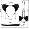 Kedi Kostüm Taç Kuyruk Papyon Seti 1 Adet (5047)