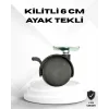 Kilitli 6 cm Masa Ayağı Tekli Döner Tekerlek