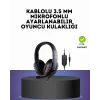 Kırmızı  Headset Mikrofonlu Sağlam Kablolu Konforlu