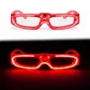 Kırmızı LED Işıklı Parti Gözlüğü 3 Modlu – Glow  - Gece Eğlence Gözlüğü (5047)