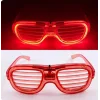 Kırmızı Led Işıklı Parti Gözlüğü - Neon Glow Şerit Gözlük 3 Modlu (5047)