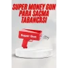 Kırmızı Parti Oyuncağı Para Saçma Fırlatma Tabancası Makinesi Super Money