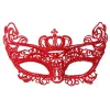 Kırmızı Renk Dantel Örgü İşlemeli Parti Maskesi Model 2 (5047)