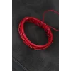 Kırmızı Renk İpli Yeni Sezon Deri Erkek Bileklik