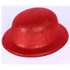 Kırmızı Renk Yuvarlak Simli Plastik Parti Şapkası