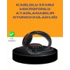 Kırmızı Stereo Kulaklık Yüksek Ses Performansı Dayanıklı Kablo ve Mikrofonlu Tasarım