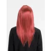 Kızıl Renk Düz Kesim Uzun Parti Peruğu Takma Saç