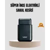 Kompakt Şarjlı Tıraş Makinesi Çift Yönlü lı 45 Dakika Kullanım Süreli