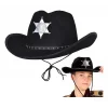 Kovboy Şerif Şapkası Siyah 12 Adet - Kostüm, Parti ve Gösteri Şapkası