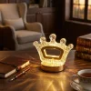 Kral Tacı Model Kristal LED Masa Lambası – Dokunmatik, 3 Renk Işık Modlu, Şarjlı Mini Dekoratif Gece Lambası (5047)