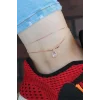 Kristal Taşlı Rose Renk Çift Zincirli Hal Hal
