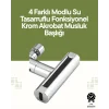 Krom Musluk Başlığı | 4ü 1 Arada Su Çıkışı | Kolay Montajlı
