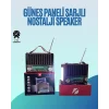 KTF-1428 Nostaljik Solar Enerjili Bluetooth Speaker – Radyo, SD/USB MP3 Çalar, Güçlü Taşınabilir Hoparlör