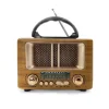 Küçük Mini Boy Retro Ahşap Tasarım Bluetooth Hoparlörlü Radyo – FM/AM Destekli, Şarjlı ve Taşınabilir Radyo NS-8108 (5047)