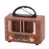 Küçük Mini Boy Retro Ahşap Tasarım Bluetooth Hoparlörlü Radyo – FM/AM Destekli, Şarjlı ve Taşınabilir Radyo NS-8108 (5047)