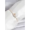 Kuğu Model Zirkon Taşlı Gold Renk Asansörlü Su Yolu Bileklik
