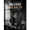 Kulak Üstü Kablosuz Bluetooth Kulaklık Gürültü Önleyici Ayarlanabilir