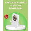 LCD Göstergeli Manyetik Powerbank Type C USB Girişli