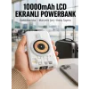 LCD Göstergeli Manyetik Powerbank Type C USB Girişli Yeni Nesil