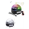 Led Işık Disko Topu Bluetooth Hoparlörlü USB Müzik Çalar Kumandalı