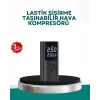 LED Işıklı Dijital Hava Pompası Araba Bisiklet Uyumlu