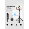 Led Işıklı Selfie Çubuğu Bluetooth Kumandalı Kablosuz Tripot Selfie Monopod Selfie Stick SİYAH