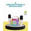 LED Işıklı Taşınabilir Karaoke Hoparlör – USB & AUX Girişli