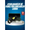 Led Lamba El Feneri Küçük Taşınabilir USB Şarjlı Acil Durum Lambası