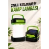 Led Lamba Kamp Lambası Hafif Taşınabilir Şarj Süreli Akordeon El Fenerli