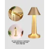 LED Masa Lambası 3 Renk Ayarlı Şarjlı Kablosuz Modern Tasarım Yeni Nesil