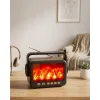 LED Şömine Efektli Kablosuz Hoparlör FM Radyo Müzik Çalar