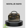 LED’li Nostaljik Bluetooth Hoparlör – Vintage Tasarım, Ahşap Doku
