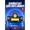 Ledli Şarjlı Kafa Lambası LED Şarjlı Su Geçirmez Kafa Feneri