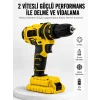 Matkap Seti 24 Parça Çift Bataryalı Darbeli Led Işıklı Vidalama