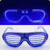 Mavi Led Işıklı Parti Gözlüğü - Neon Glow Şerit Gözlük 3 Modlu (5047)
